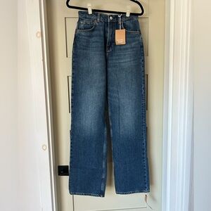 Reformation Wilder High-Rise Wide Leg Jeans - Dark Blue